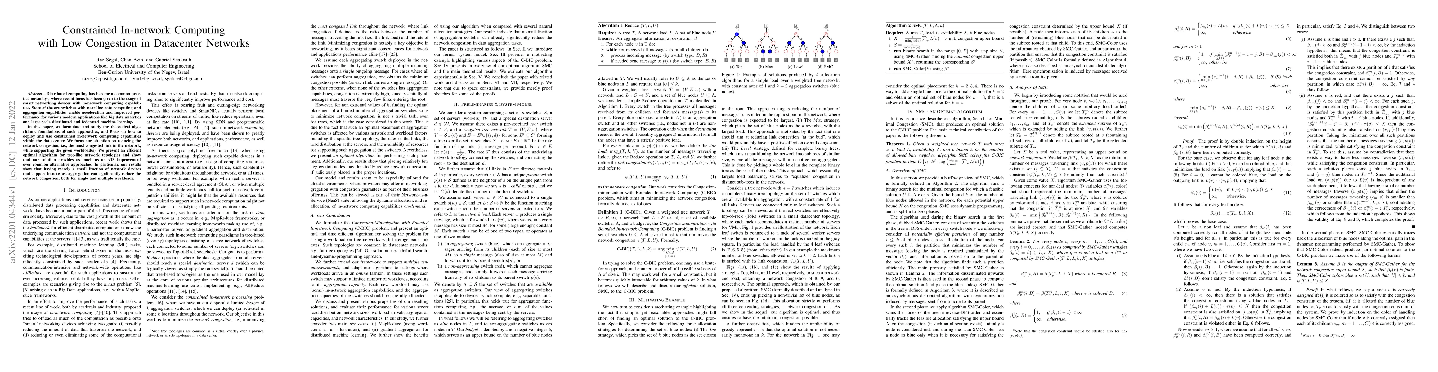 Thumbnail for Constrained In-network Computing with Low Congestion in Datacenter
  Networks