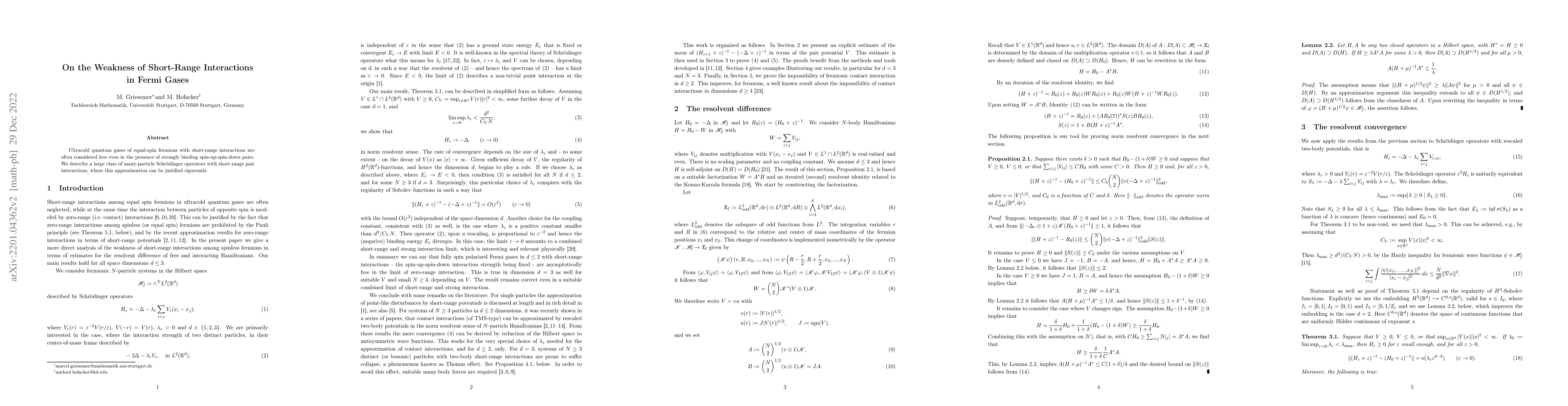 Thumbnail for On the Weakness of Short-Range Interactions in Fermi Gases