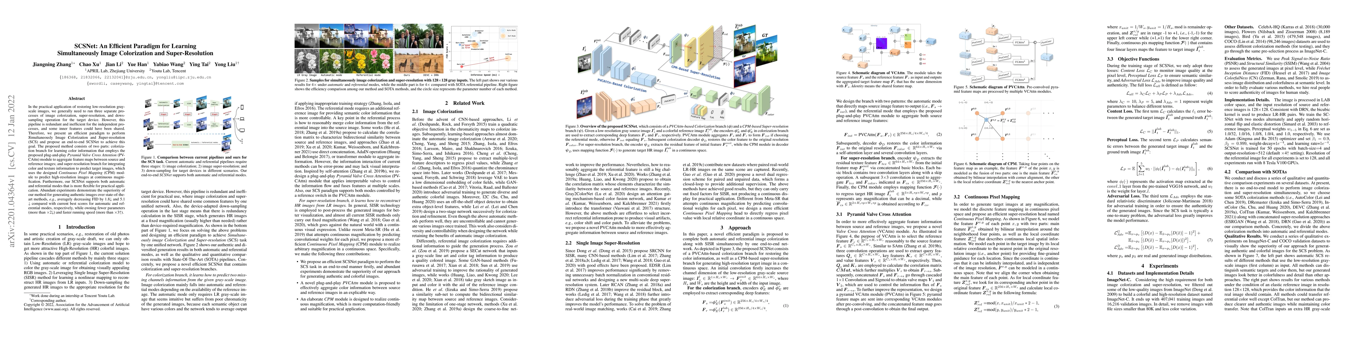 Thumbnail for SCSNet: An Efficient Paradigm for Learning Simultaneously Image
  Colorization and Super-Resolution
