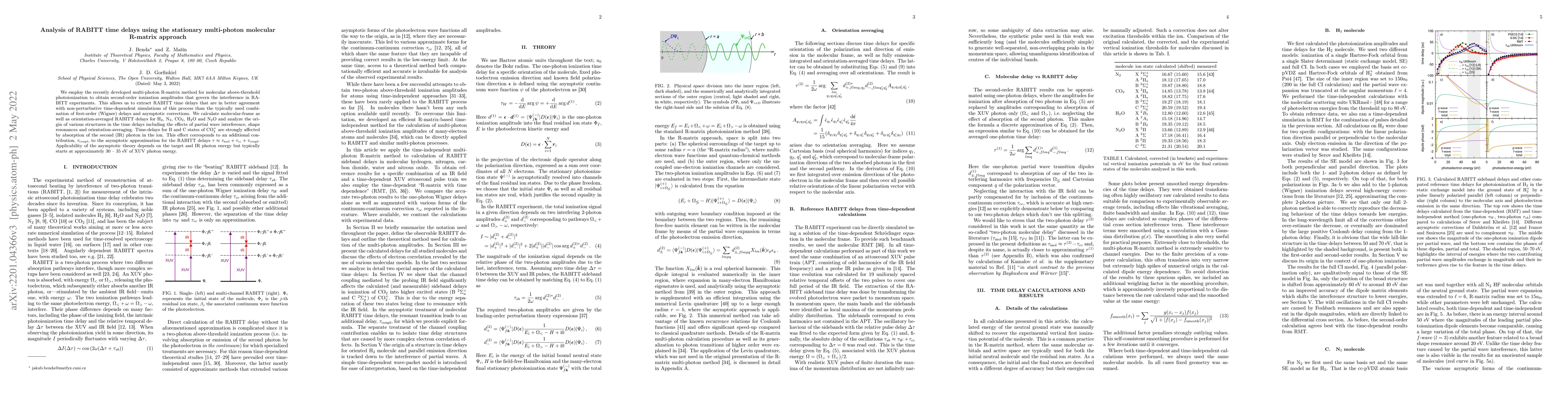 Thumbnail for Analysis of RABITT time delays using the stationary multi-photon
  molecular R-matrix approach