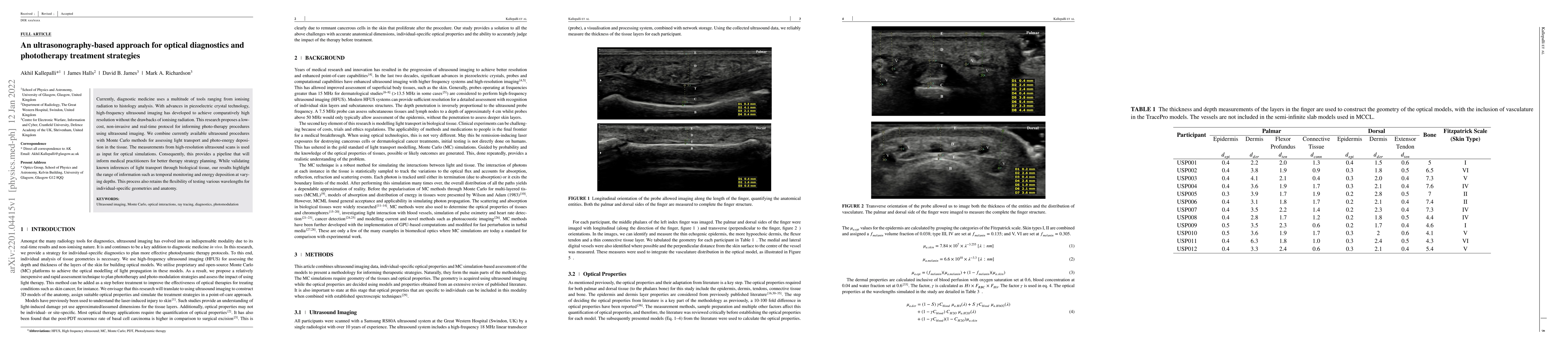 Thumbnail for An ultrasonography-based approach for optical diagnostics and
  phototherapy treatment strategies