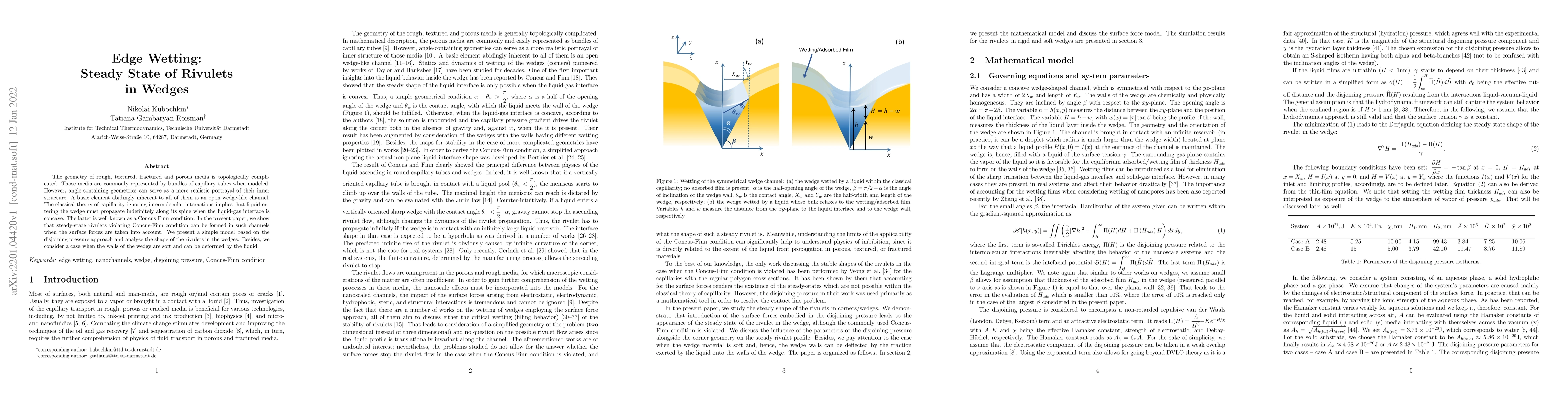 Thumbnail for Edge Wetting: Steady State of Rivulets in Wedges