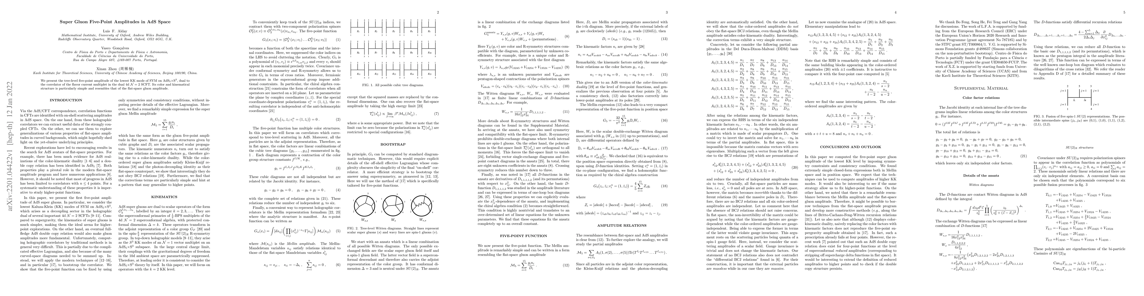 Thumbnail for Super Gluon Five-Point Amplitudes in AdS Space