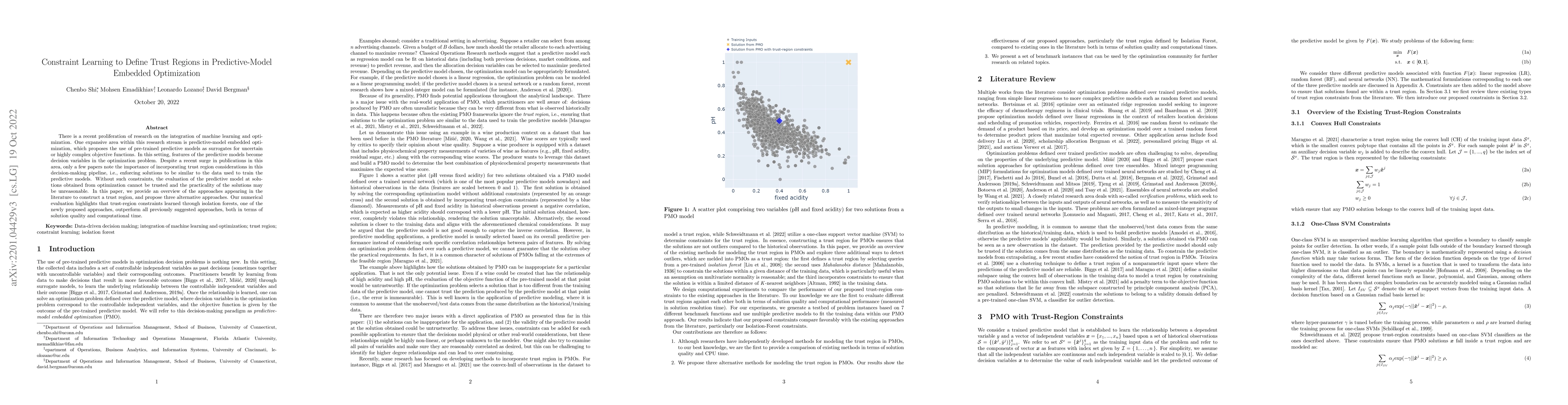 Thumbnail for Constraint Learning to Define Trust Regions in Predictive-Model Embedded
  Optimization