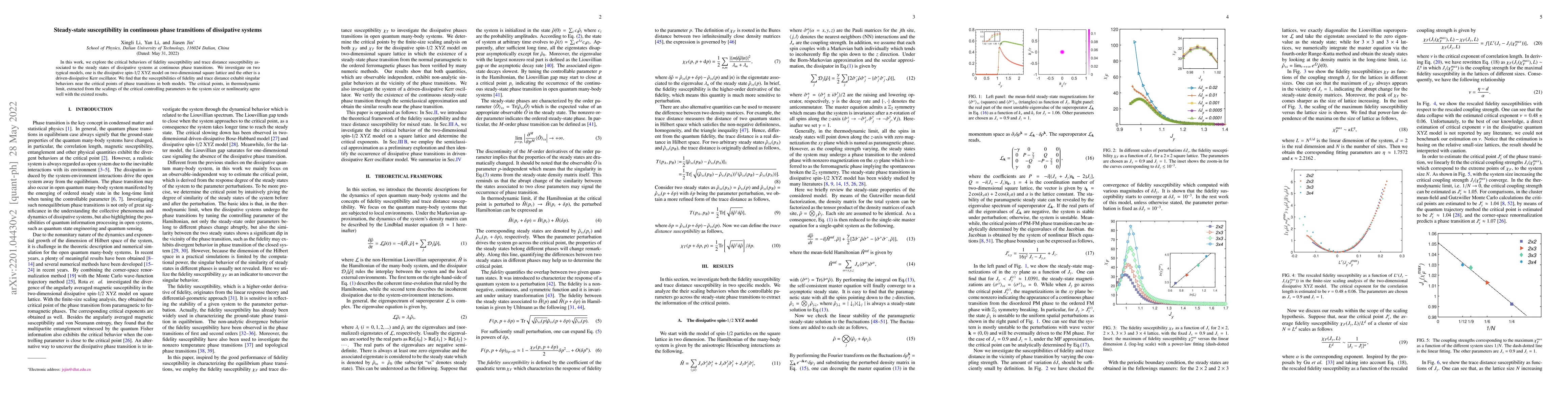 Thumbnail for Steady-state susceptibility in continuous phase transitions of
  dissipative systems