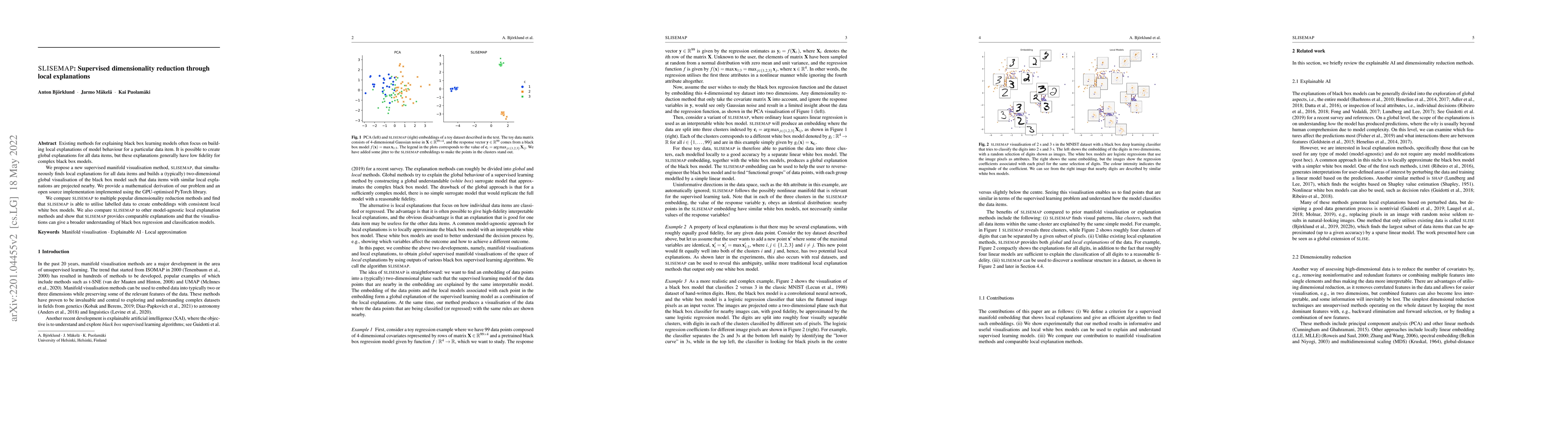 Thumbnail for SLISEMAP: Supervised dimensionality reduction through local explanations