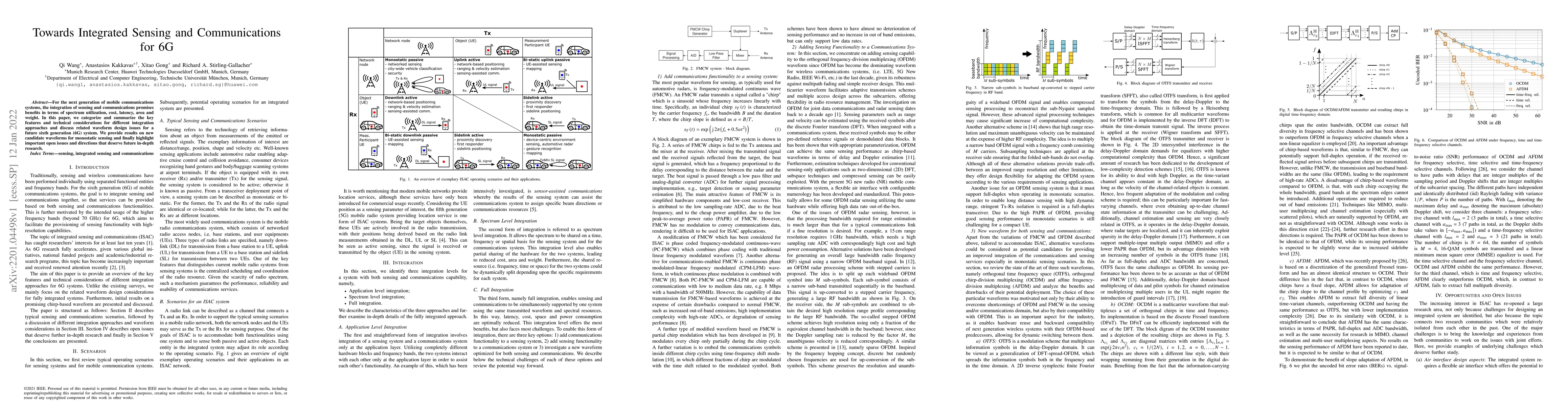 Thumbnail for Towards Integrated Sensing and Communications for 6G