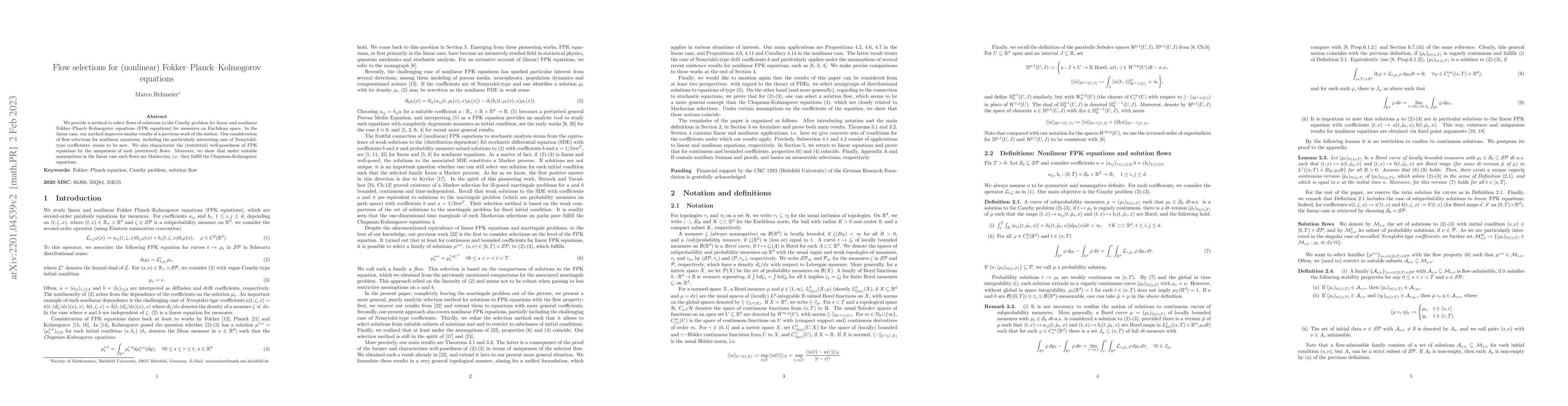 Thumbnail for Flow selections for (nonlinear) Fokker-Planck-Kolmogorov equations