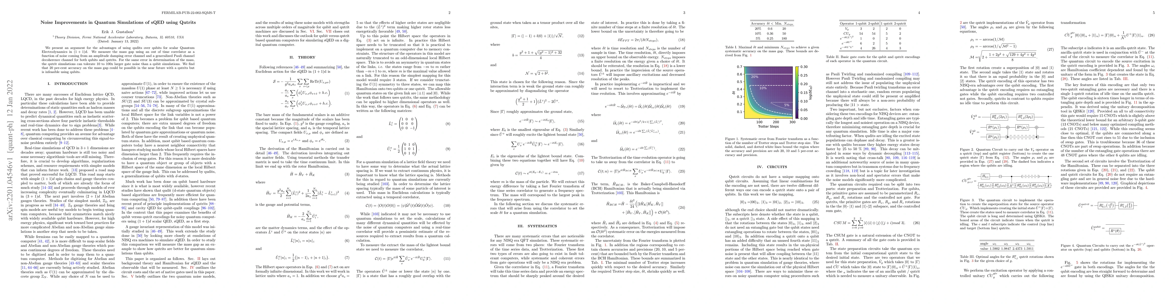 Thumbnail for Noise Improvements in Quantum Simulations of sQED using Qutrits