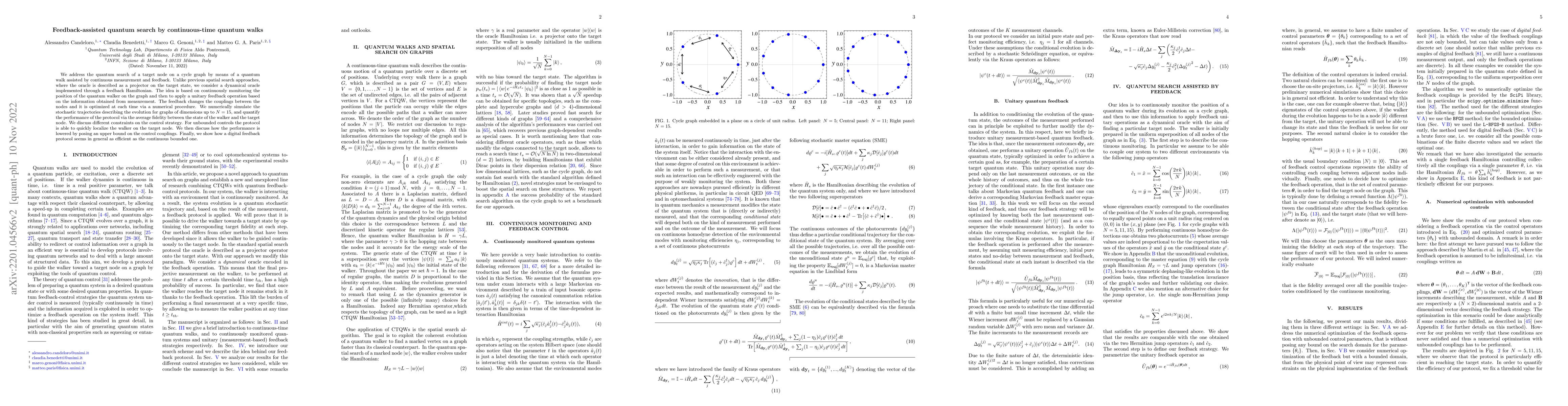 Thumbnail for Feedback-assisted quantum search by continuous-time quantum walks