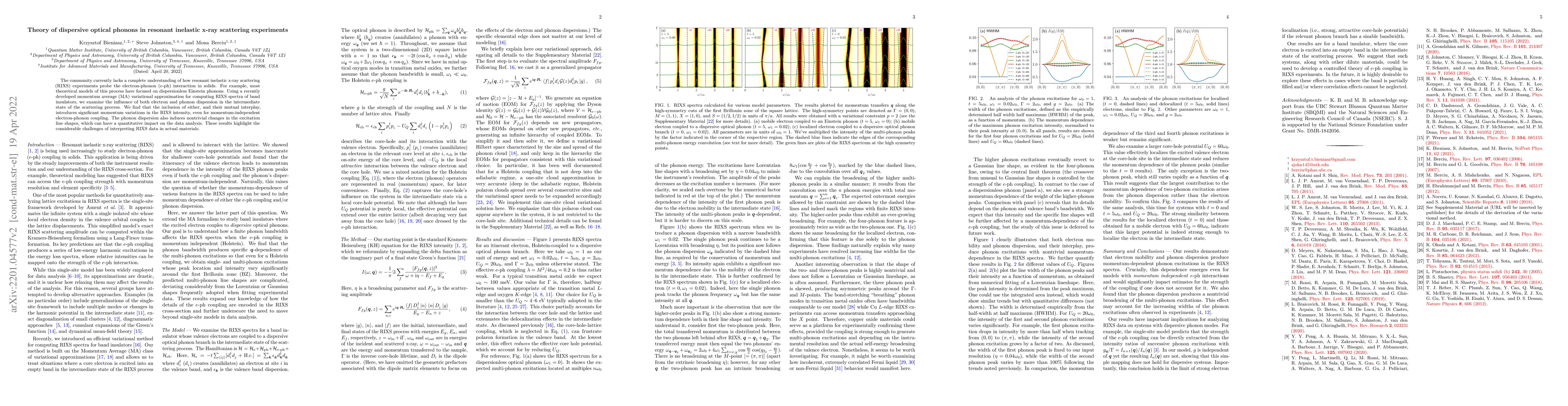 Thumbnail for Theory of dispersive optical phonons in resonant inelastic x-ray
  scattering experiments