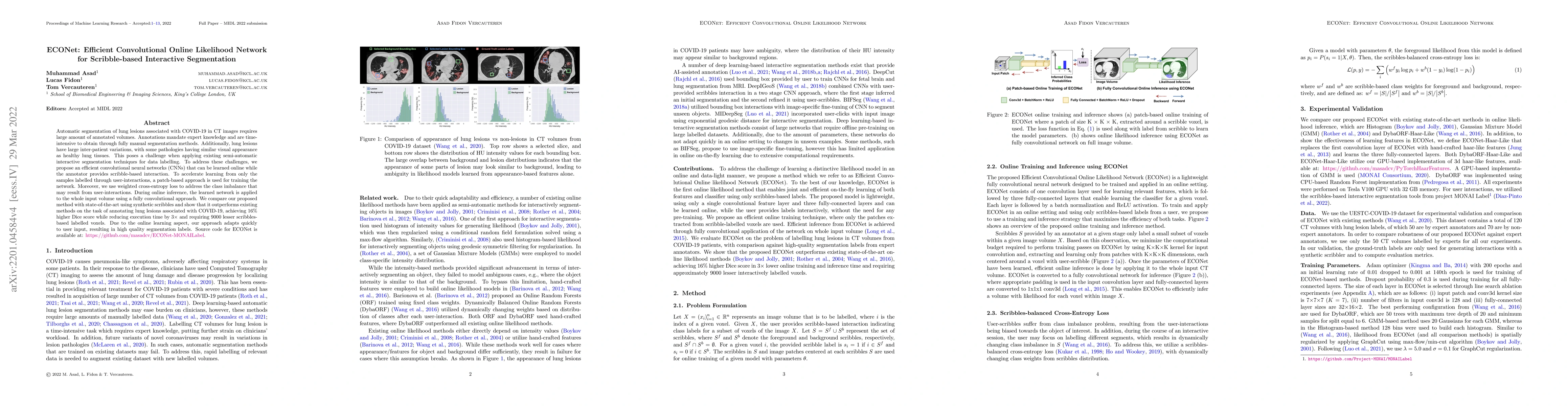 Thumbnail for ECONet: Efficient Convolutional Online Likelihood Network for
  Scribble-based Interactive Segmentation