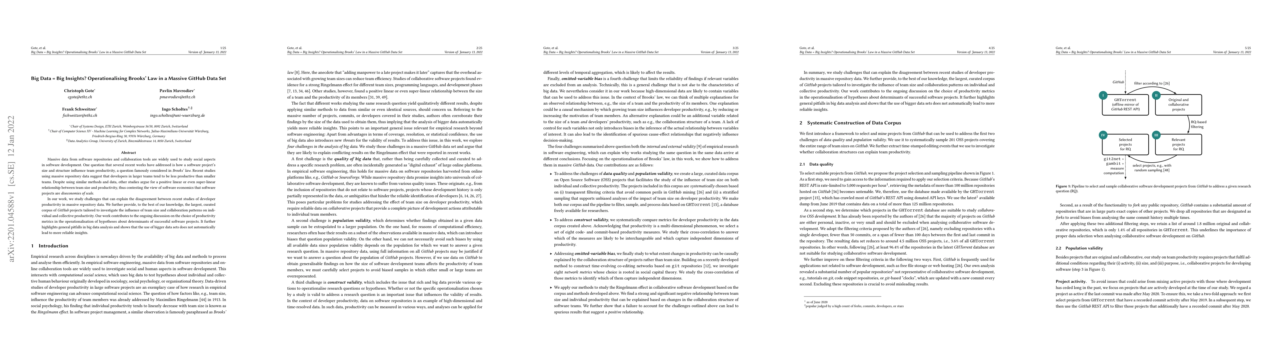 Thumbnail for Big Data = Big Insights? Operationalising Brooks' Law in a Massive
  GitHub Data Set