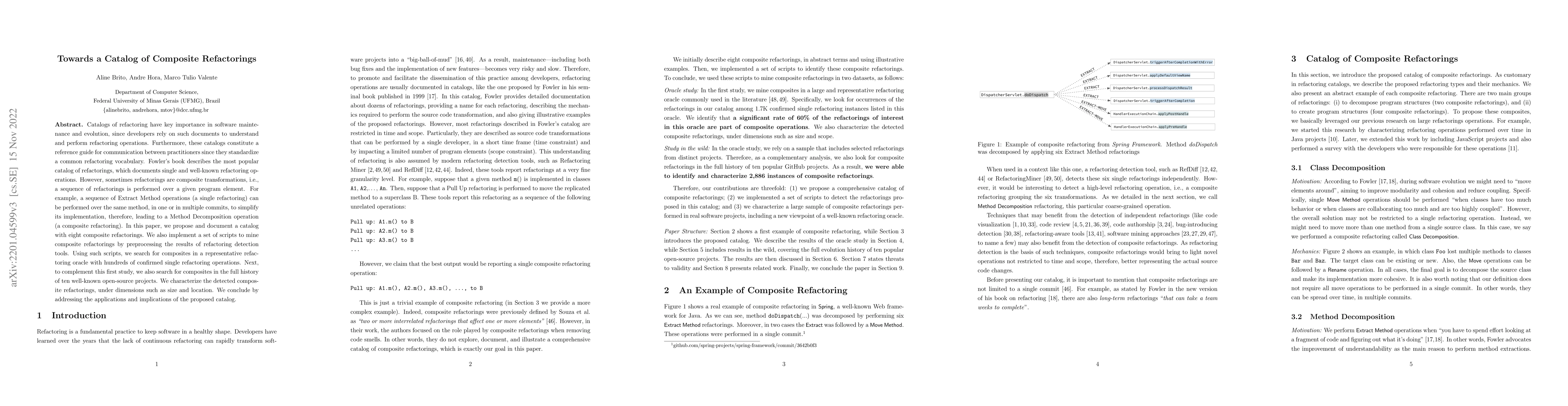 Thumbnail for Towards a Catalog of Composite Refactorings
