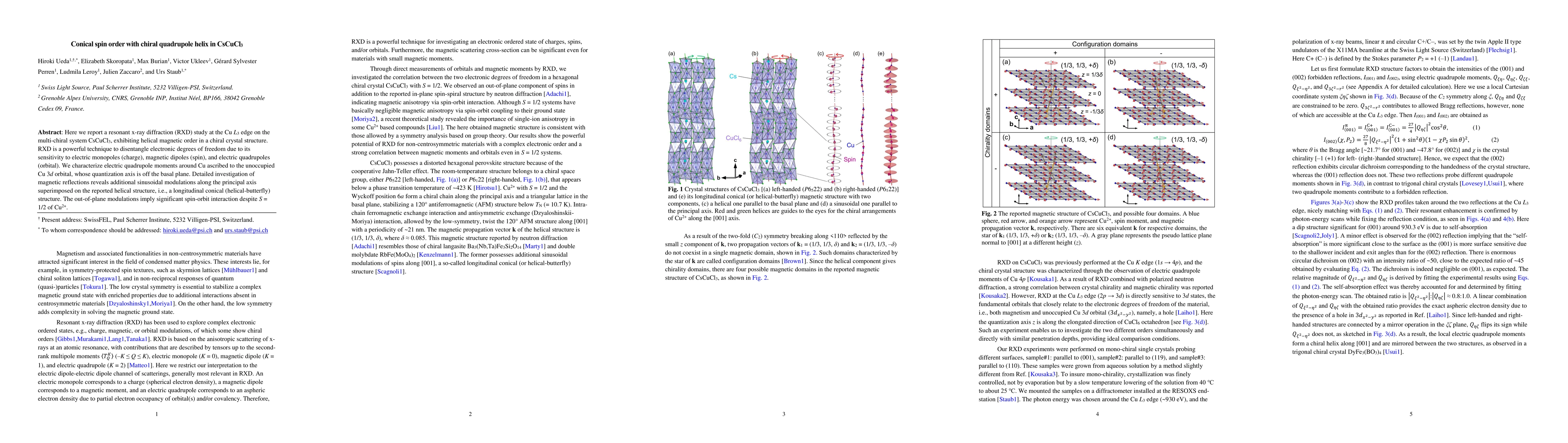 Thumbnail for Conical spin order with chiral quadrupole helix in CsCuCl3