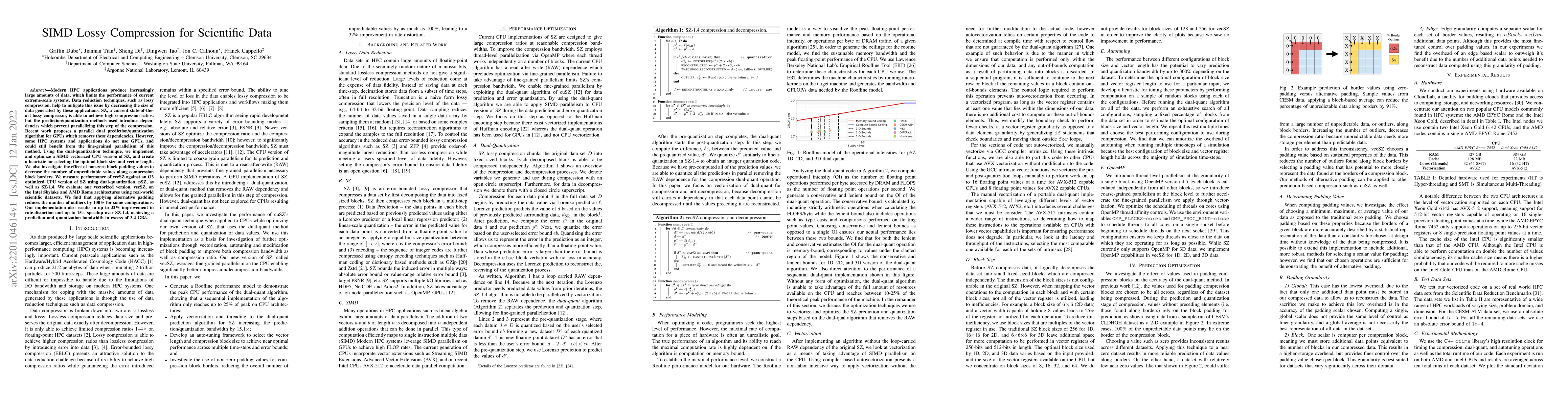 Thumbnail for SIMD Lossy Compression for Scientific Data