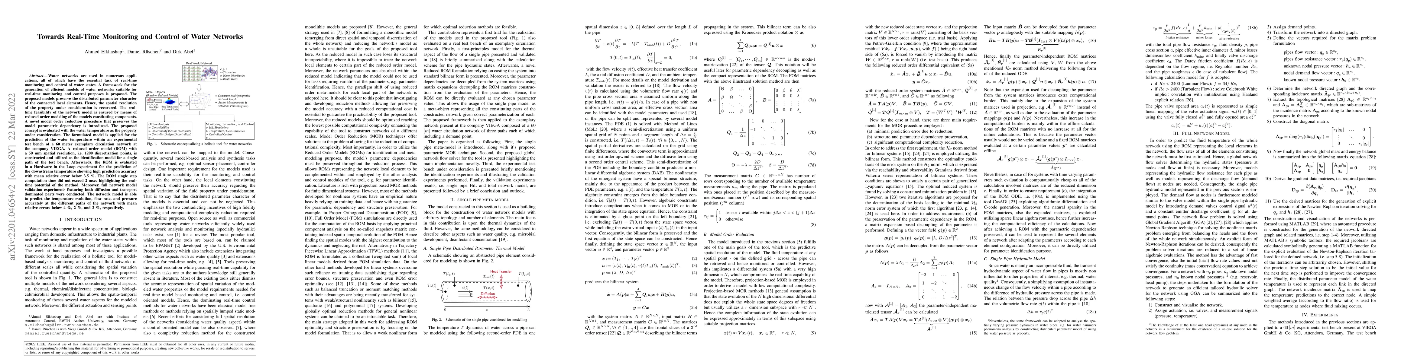 Thumbnail for Towards Real-Time Monitoring and Control of Water Networks