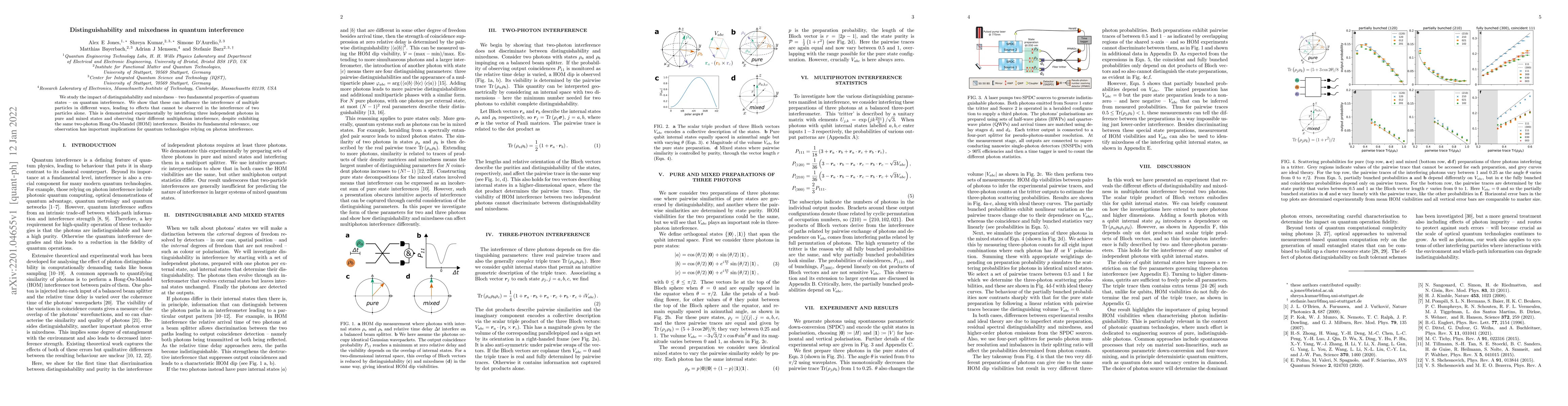 Thumbnail for Distinguishability and mixedness in quantum interference