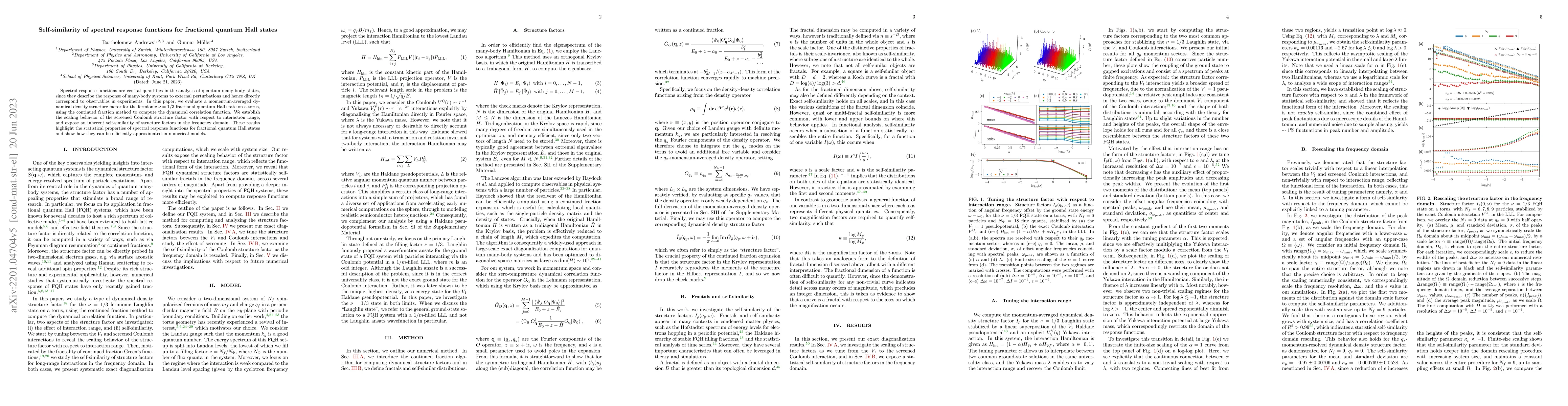 Thumbnail for Self-similarity of spectral response functions for fractional quantum
  Hall states