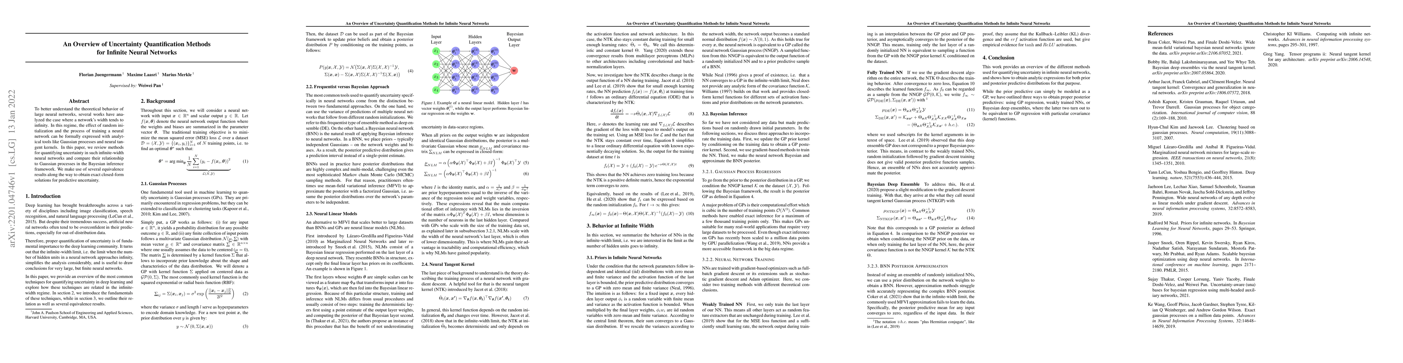 Thumbnail for An Overview of Uncertainty Quantification Methods for Infinite Neural
  Networks