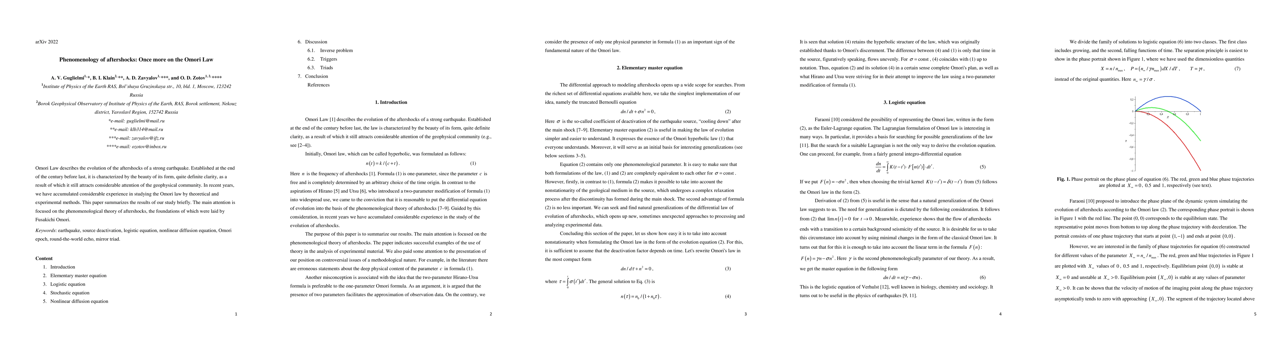 Thumbnail for Phenomenology of aftershocks: Once more on the Omori Law