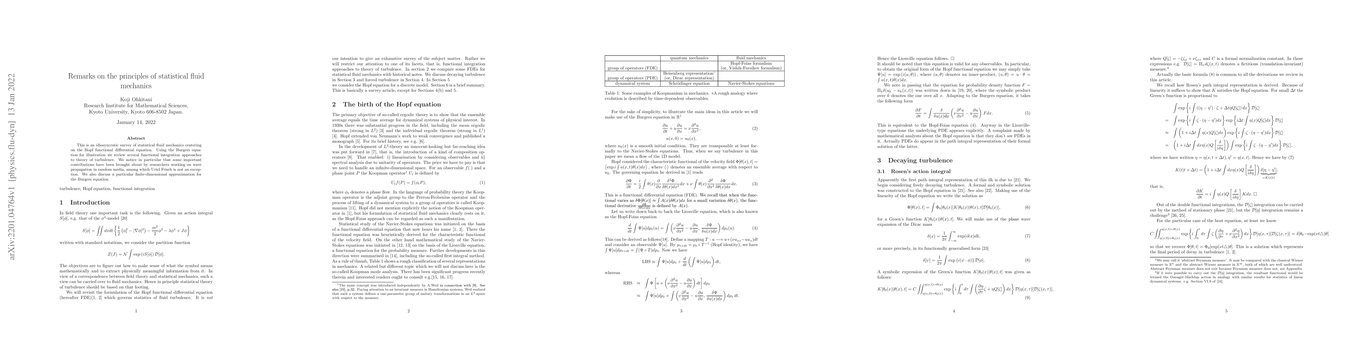 Thumbnail for Remarks on the principles of statistical fluid mechanics