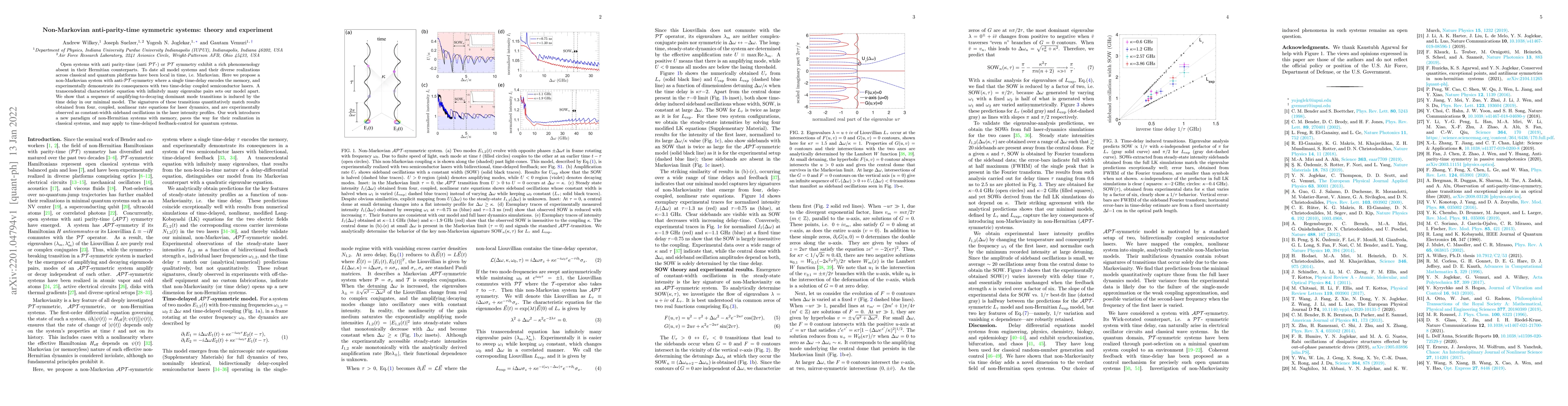 Thumbnail for Non-Markovian anti-parity-time symmetric systems: theory and experiment
