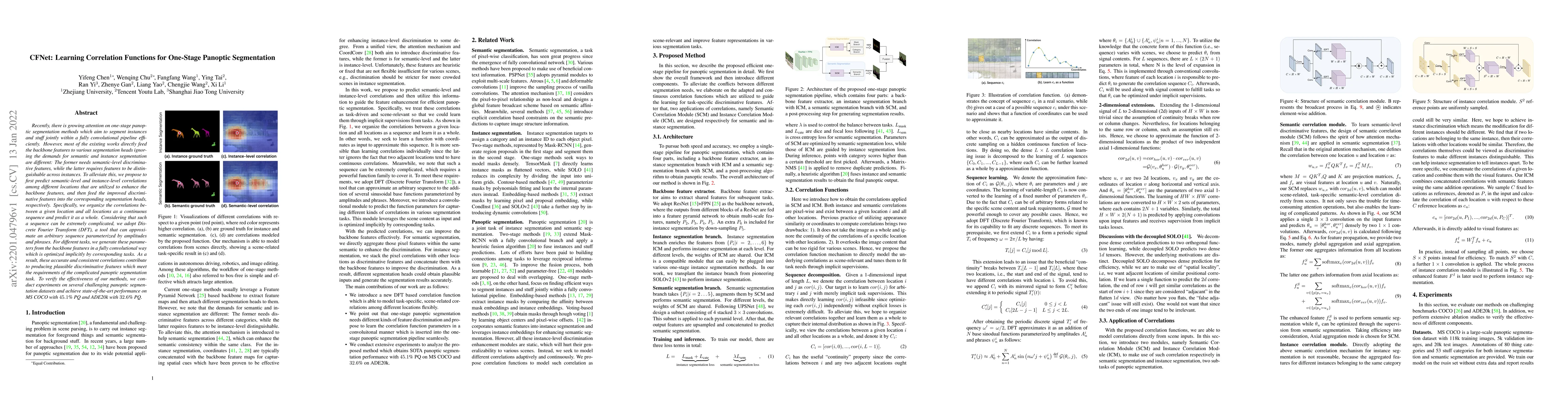 Thumbnail for CFNet: Learning Correlation Functions for One-Stage Panoptic
  Segmentation