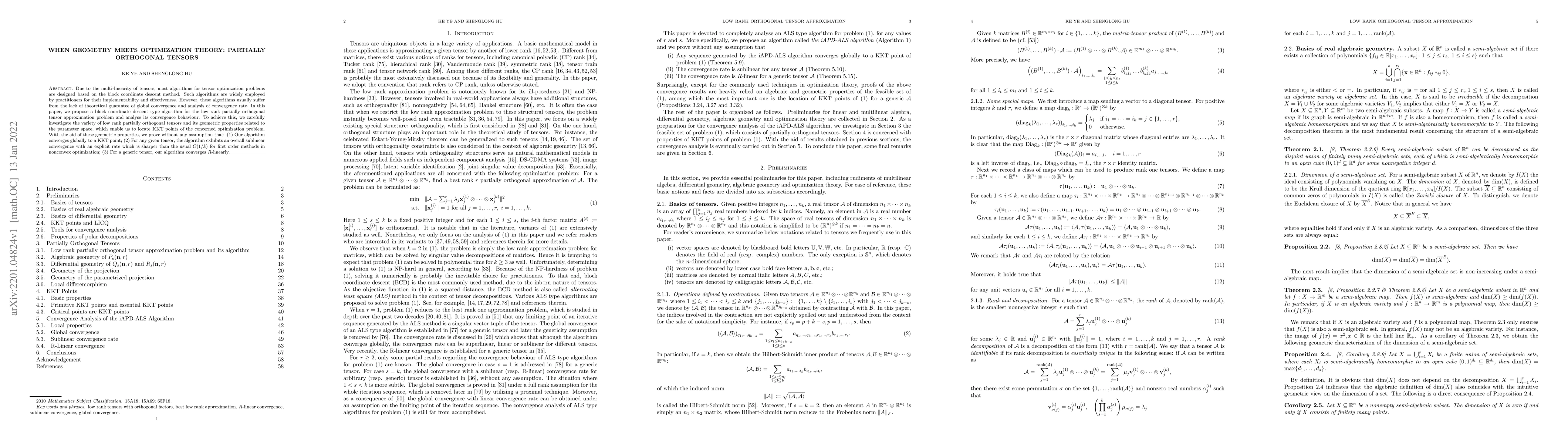 Thumbnail for When geometry meets optimization theory: partially orthogonal tensors