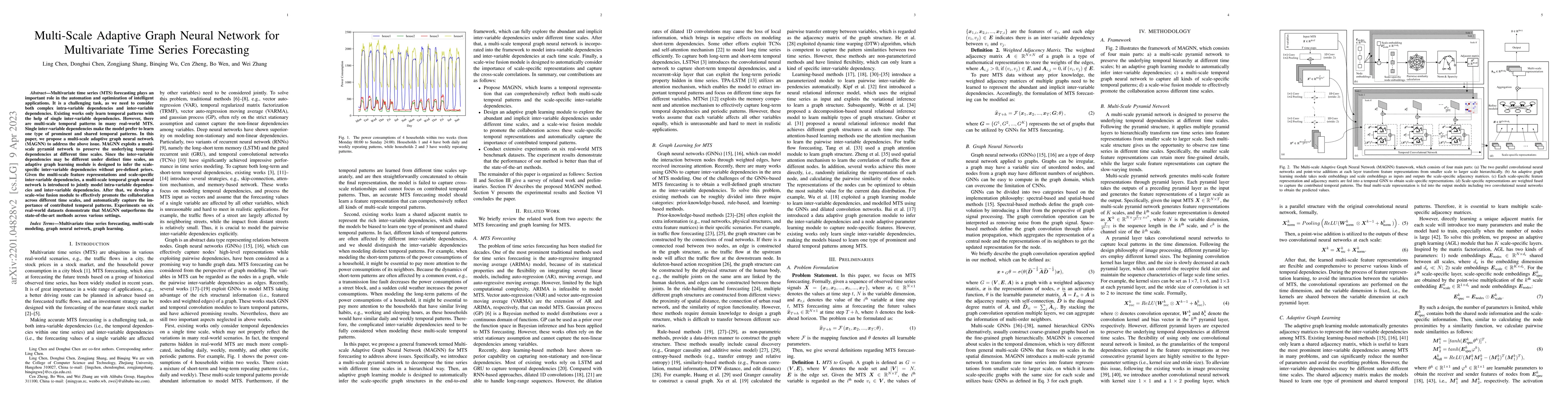 Thumbnail for Multi-Scale Adaptive Graph Neural Network for Multivariate Time Series
  Forecasting
