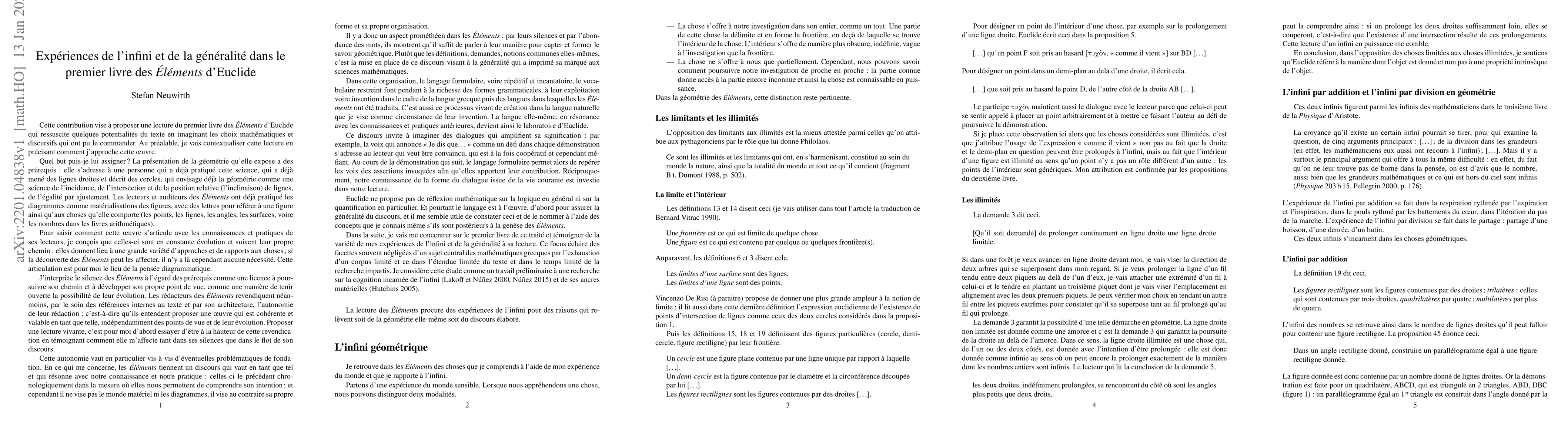 Thumbnail for Experiences of infinity and of generality in Book I of Euclid's Elements