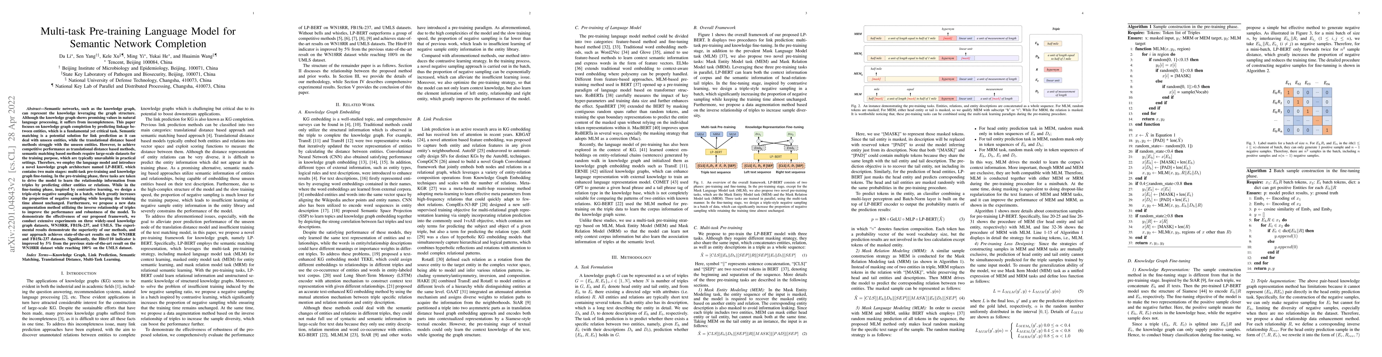 Thumbnail for Multi-task Pre-training Language Model for Semantic Network Completion