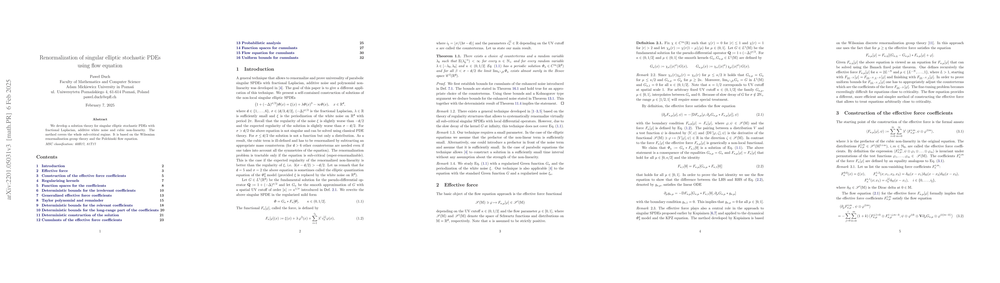 Thumbnail for Renormalization of singular elliptic stochastic PDEs using flow equation