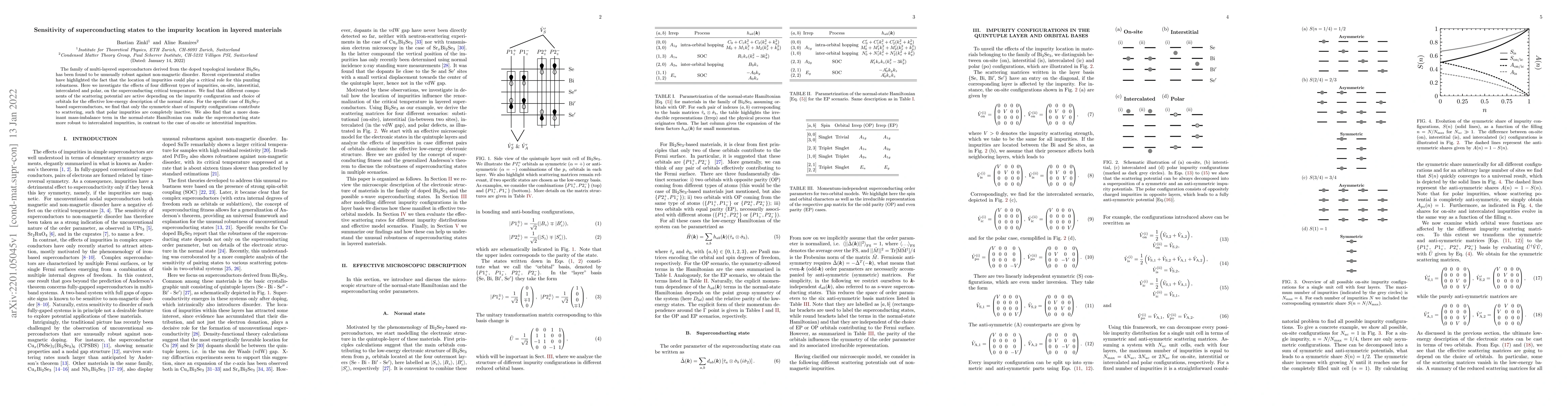 Thumbnail for Sensitivity of superconducting states to the impurity location in
  layered materials