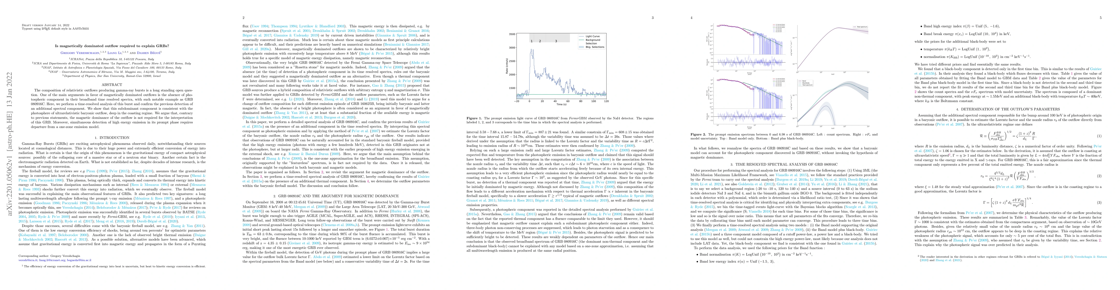 Thumbnail for Is magnetically dominated outflow required to explain GRBs?