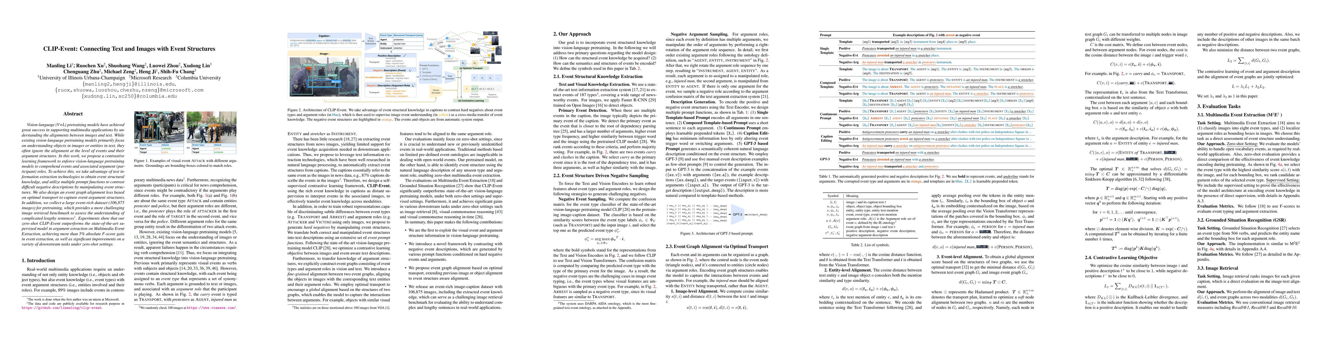 Thumbnail for CLIP-Event: Connecting Text and Images with Event Structures