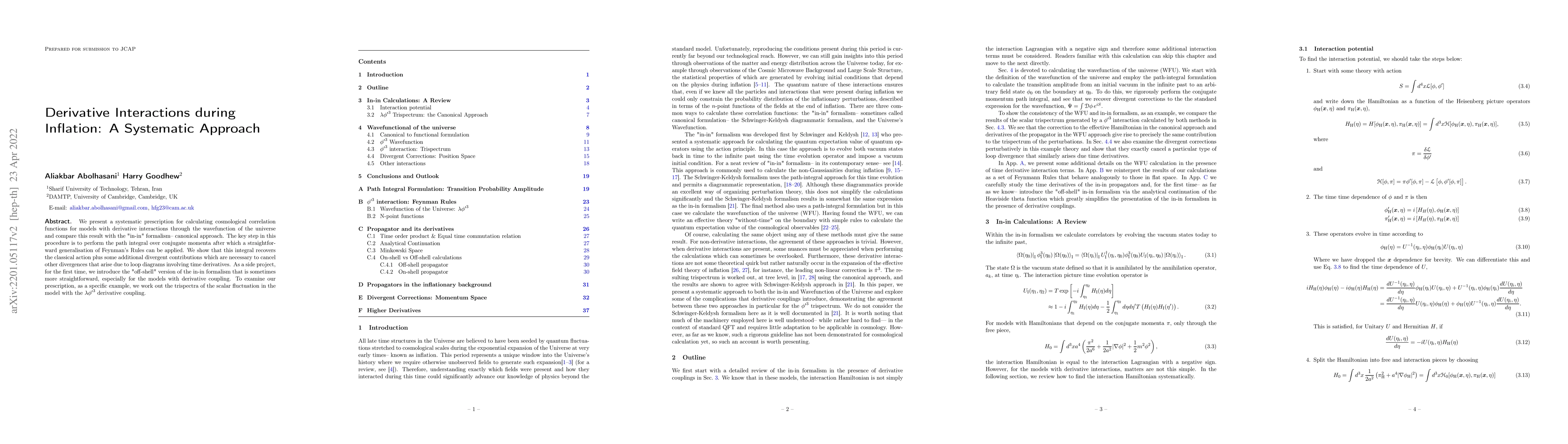 Thumbnail for Derivative Interactions during Inflation: A Systematic Approach