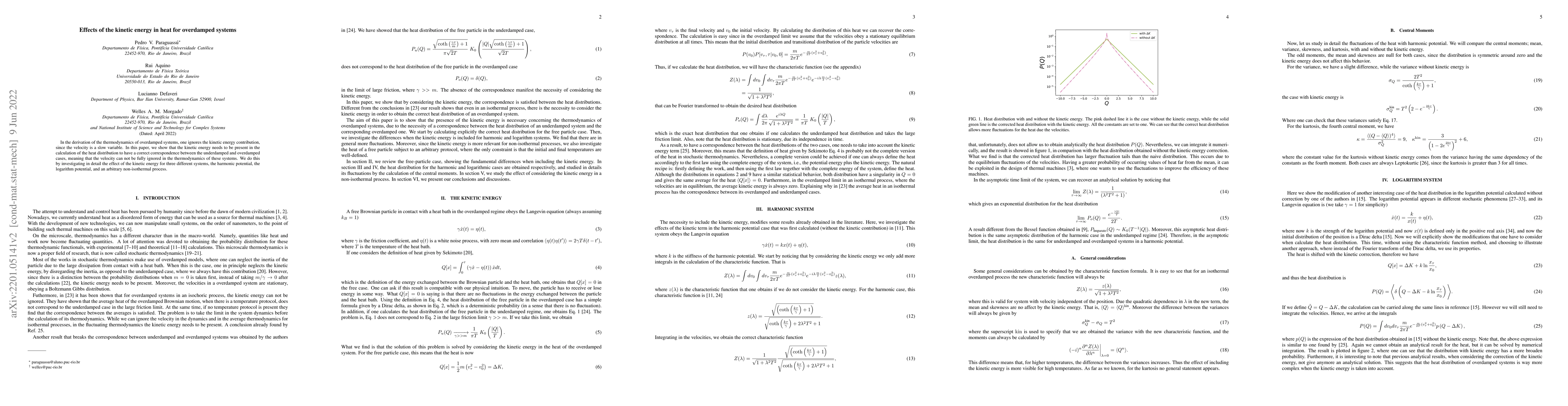 Thumbnail for Effects of the kinetic energy in heat for overdamped systems