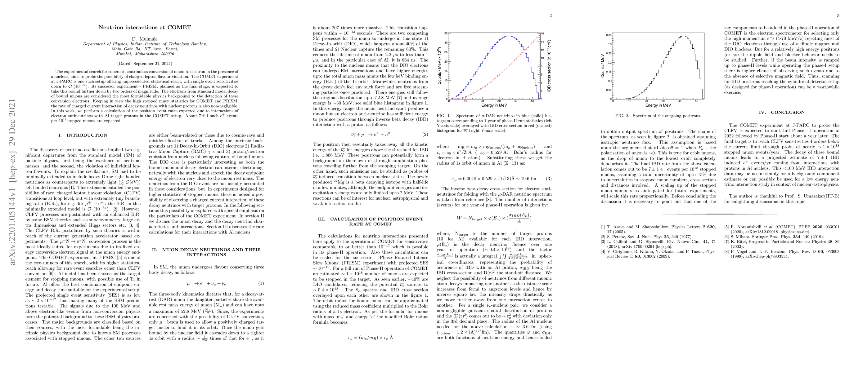 Thumbnail for Neutrino interactions at COMET