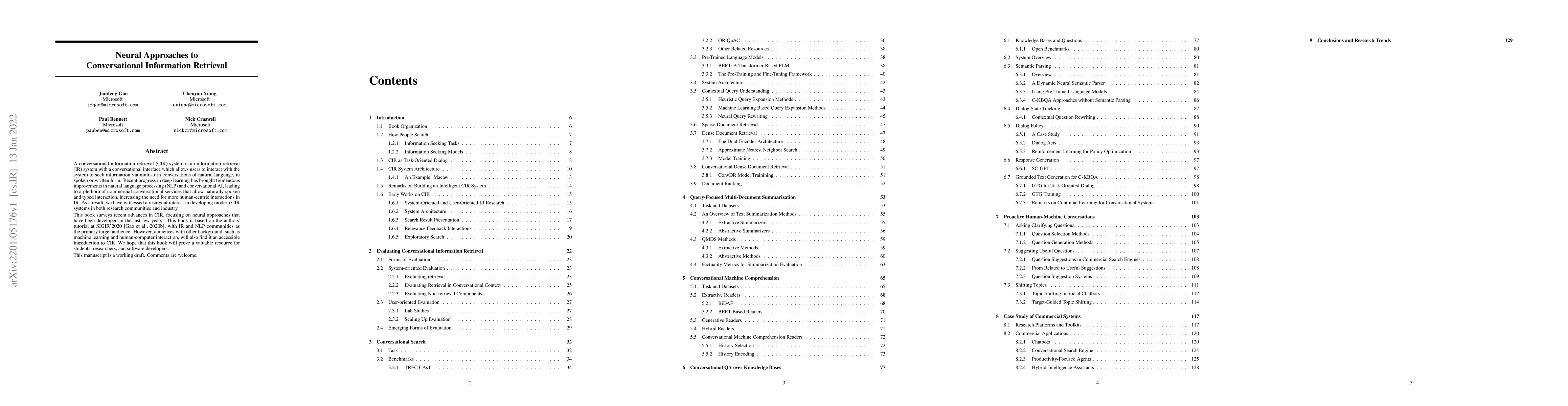 Thumbnail for Neural Approaches to Conversational Information Retrieval