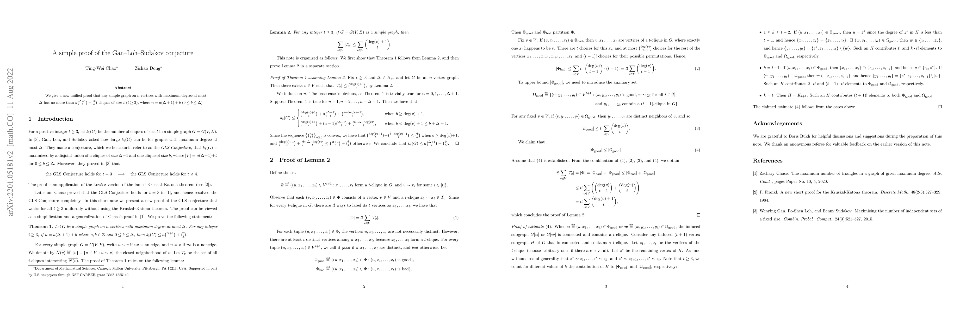 Thumbnail for A simple proof of the Gan-Loh-Sudakov conjecture