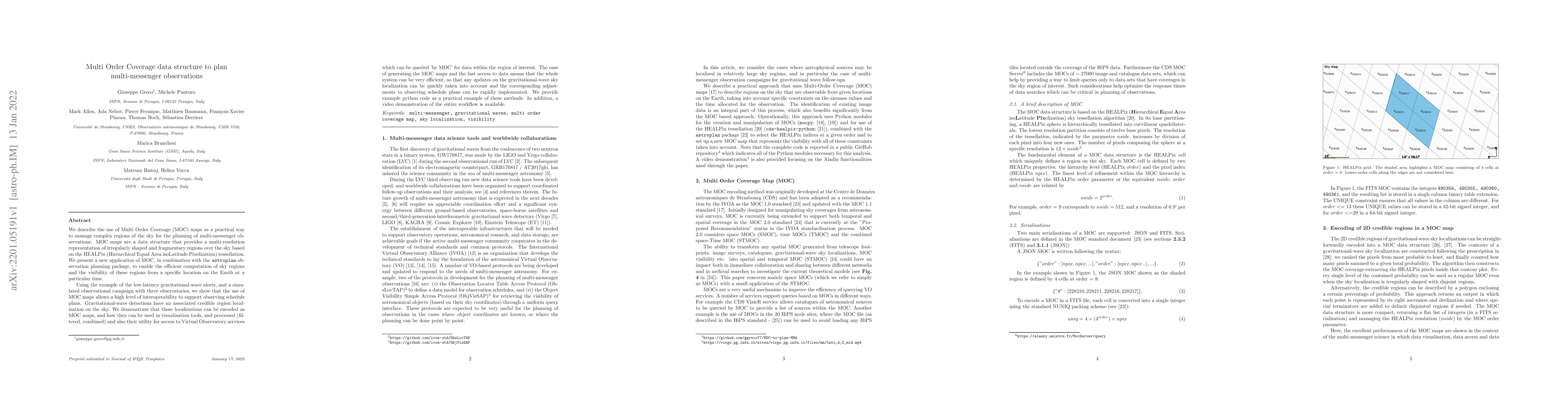 Thumbnail for Multi Order Coverage data structure to plan multi-messenger observations