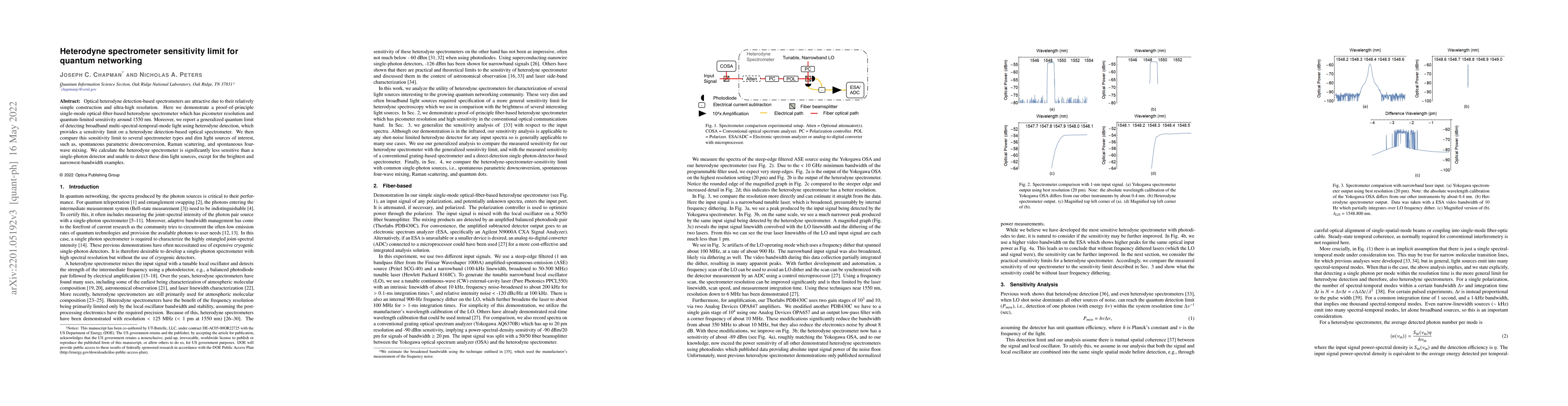 Thumbnail for Heterodyne spectrometer sensitivity limit for quantum networking