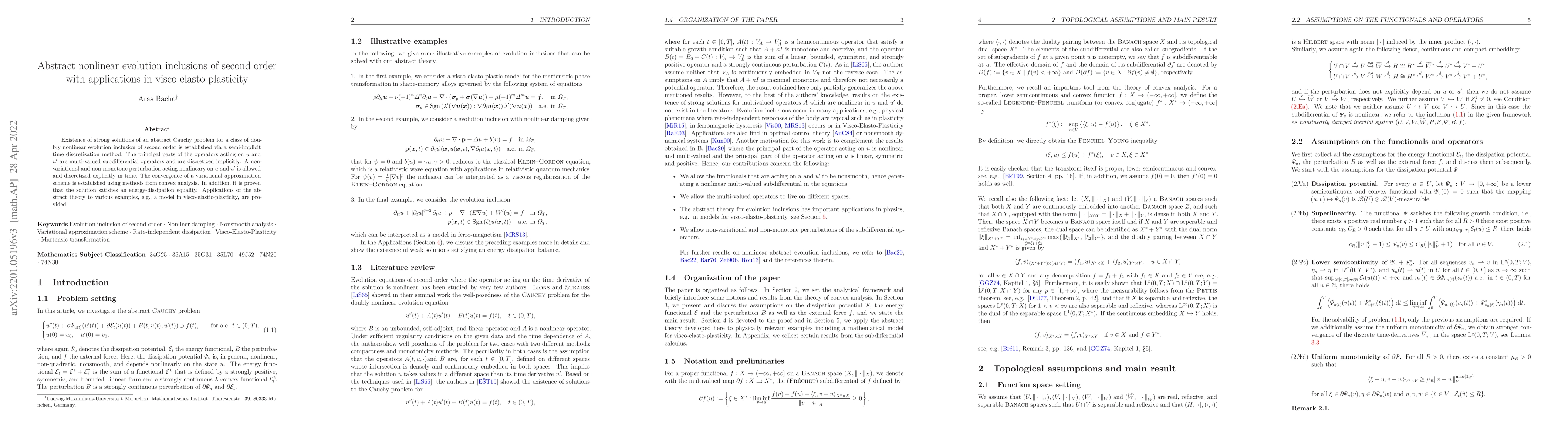 Thumbnail for Abstract nonlinear evolution inclusions of second order with
  applications in visco-elasto-plasticity