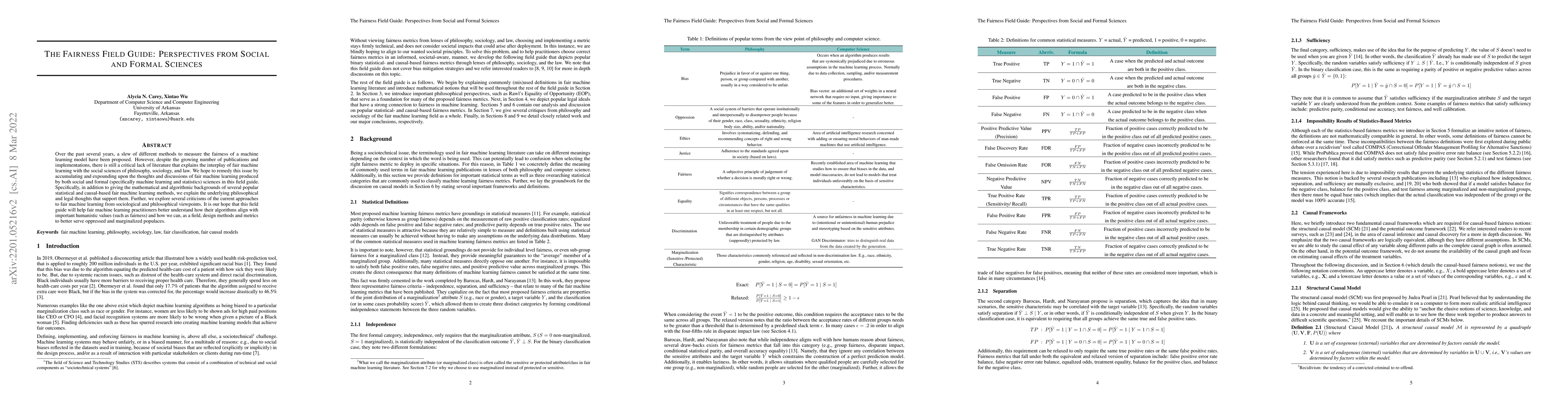 Thumbnail for The Fairness Field Guide: Perspectives from Social and Formal Sciences