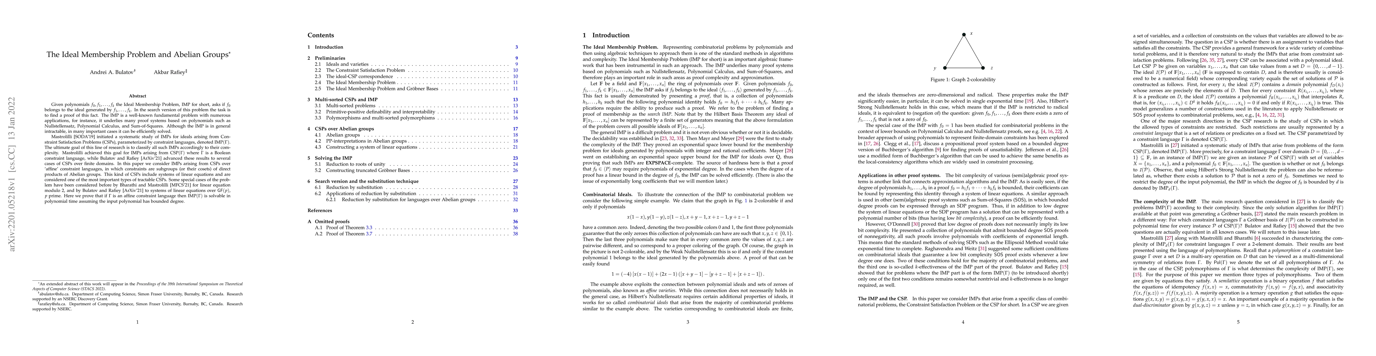 Thumbnail for The Ideal Membership Problem and Abelian Groups