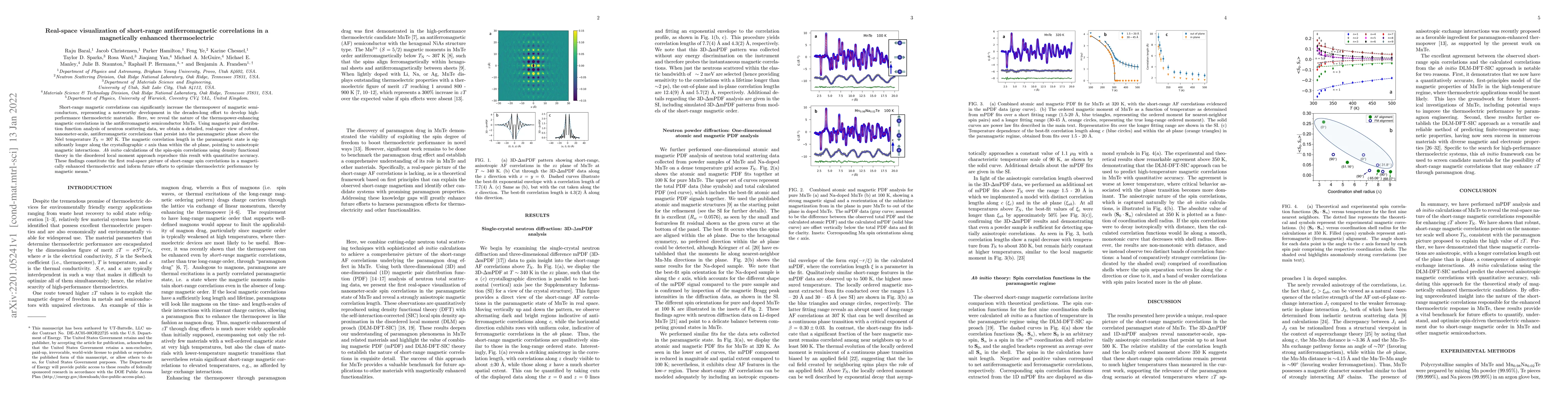 Thumbnail for Real-space visualization of short-range antiferromagnetic correlations
  in a magnetically enhanced thermoelectric