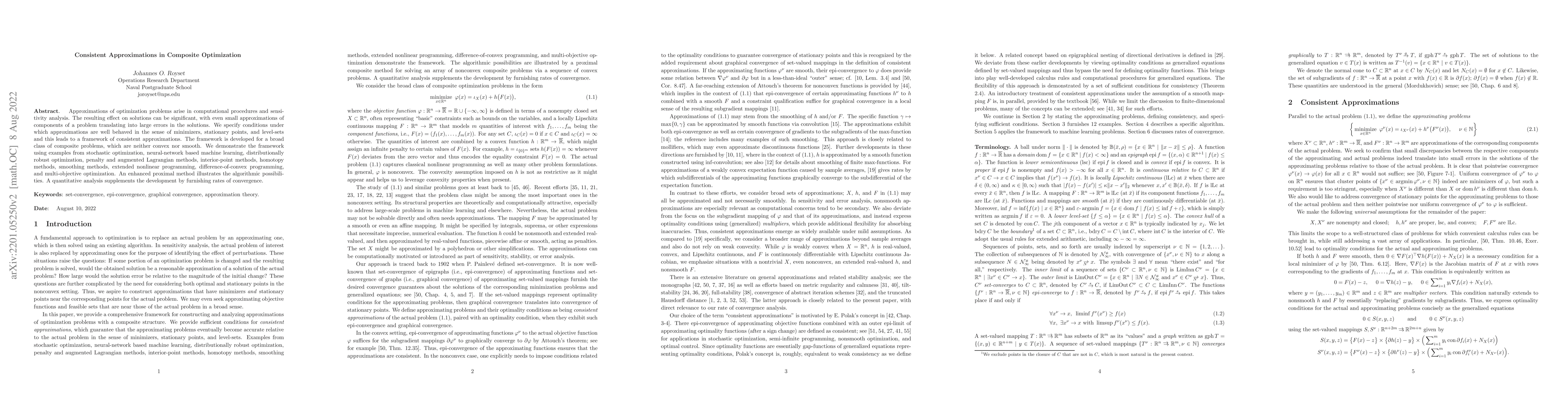 Thumbnail for Consistent Approximations in Composite Optimization