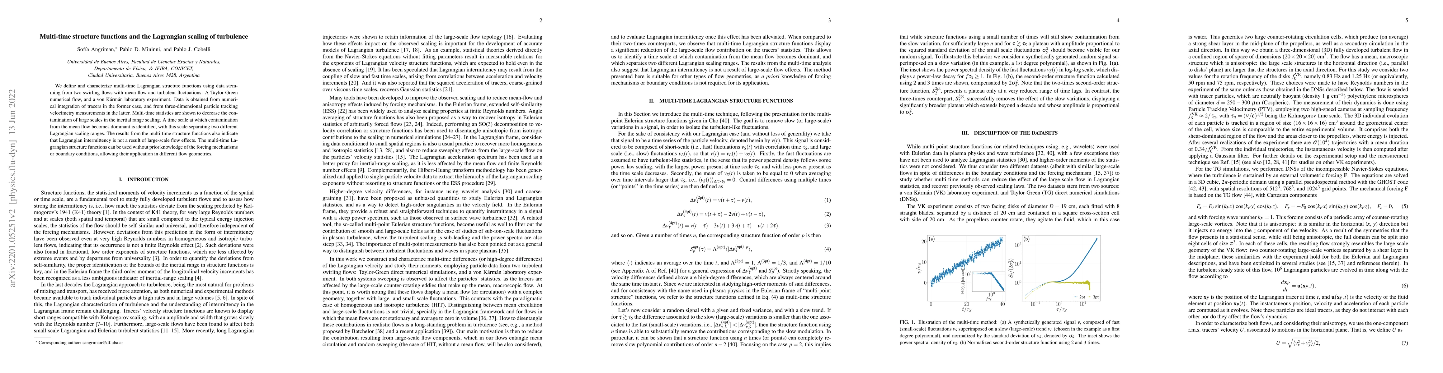 Thumbnail for Multi-time structure functions and the Lagrangian scaling of turbulence