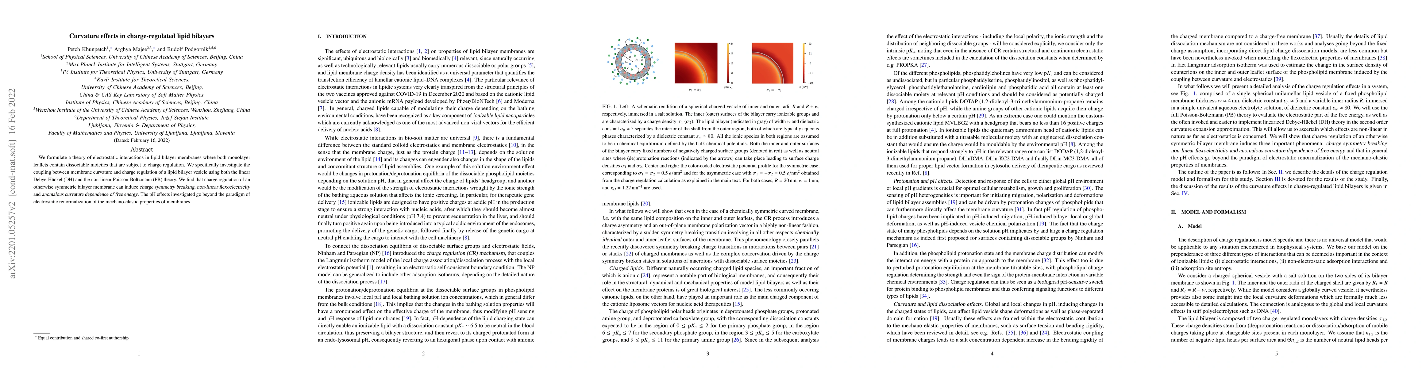 Thumbnail for Curvature effects in charge-regulated lipid bilayers